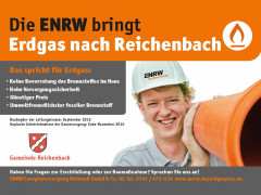 ENRW Bauschild: Erdgas in Reichenbach