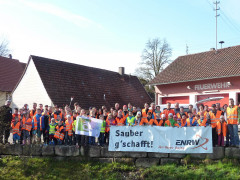 Teilnehmer der ENRW-Dorfputzete 2015 in Neufra